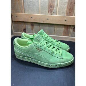 PUMA Suede Triplex Mono Neon Green Sneakers Size 9
